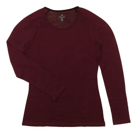 segments segments womens scoop neck long sleeve merino wool shirts