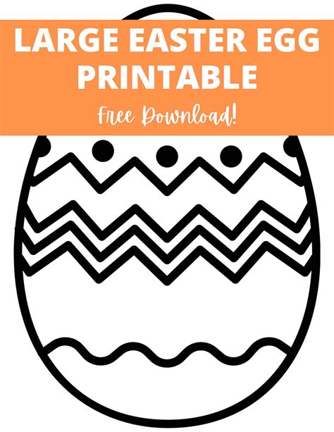 large easter egg printable template  decorate  color habitat  mom