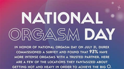 National Orgasm Day Most Popular Places To Have Sex In Public Glamour