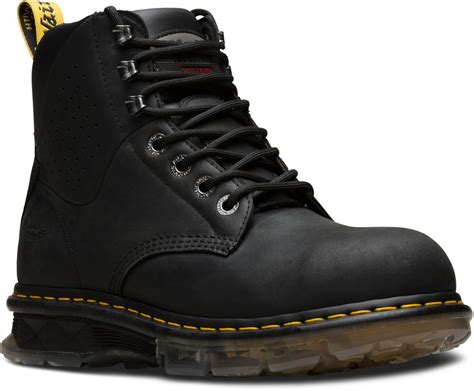 dr martens mens britton eh steel toe lace  work boots academy