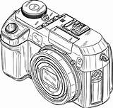 Camera Coloring Objects Pages Kb sketch template