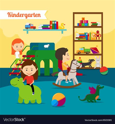 children  kindergarten royalty  vector image