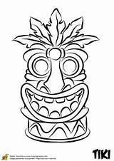 Tiki Coloring Pages Coloriage Hawaiian Totem Head Printable Masque Drawing Faces Masks Hut Template Rigolo Drawings Hawaii Hugolescargot Hawaïen Pole sketch template