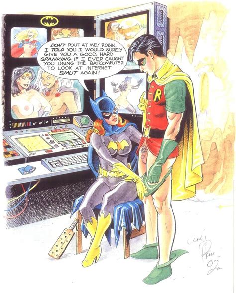 robin accepts his punishment from batgirl superhero