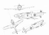 Bf109 G6 sketch template