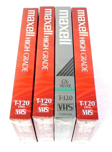 maxell  sealed vhs   high grade video tapes  maxell