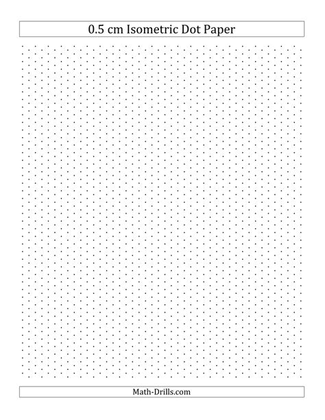 cm isometric dot paper portrait orientation  printable