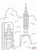 Rakete Orion Razzo Weltall Schwere Ausdrucken Sullo Spazio sketch template