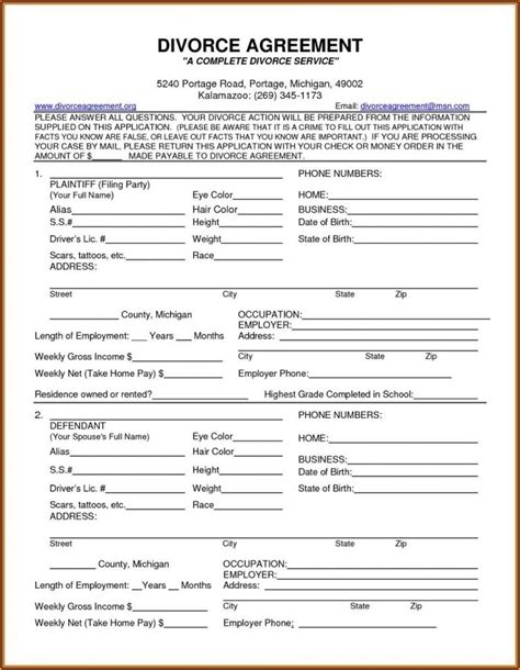 divorce forms  texas    form resume examples