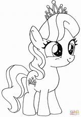 Coloring Pony Little Tiara Diamond Pages Supercoloring Paper sketch template