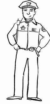 Police Coloring Officer Pages Drawing Policeman Uniform Printable Drawings Helpers Firefighter Community Clipart Color Hat Guard Man Kids Security Sketch sketch template
