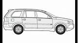 Volvo Xc90 Draw sketch template