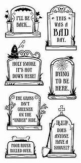Tombstone Tombstones Epitaphs Graveyard Gravestone Headstone Headstones Shrink Rhyme Halloweenfun sketch template