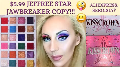 jeffree star jawbreaker aliexpress palette  review swatches tutorial youtube