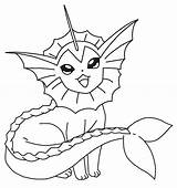 Vaporeon Eevee Colorir Pokémon Evolutions Eeveelutions Kleurplaten sketch template