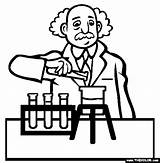 Scientist Coloring Drawing Pages Occupations Cliparts Getdrawings sketch template