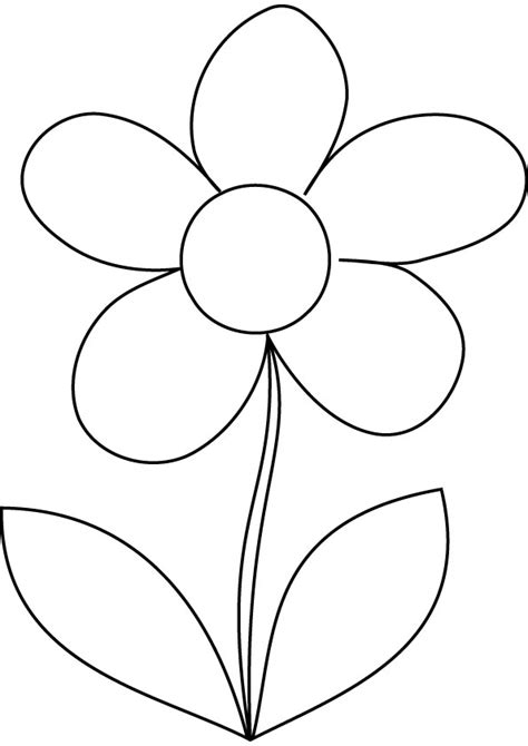 preschool simple flower coloring pages flowers coloring pages