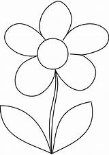 Flower Coloring Pages Kids Daisy Printable Colouring Templates Template Easy Flowers Color Sheets Cliparts Print Clip Children Spring Clipart Books sketch template