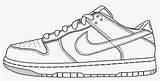 Nike Coloring Shoe Shoes Drawing Outline Air Force Sneakers Clipart Pages Kids Easy Sneaker Dunk Template Football Tennis Line Running sketch template