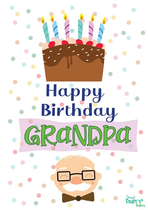 printable birthday cards  grandpa