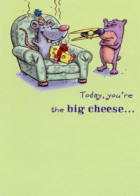Designer Greetings Rodent Cuts The Cheese In Lounge Chair Funny