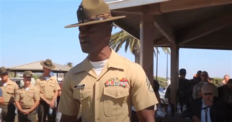 marine drill instructors hold  cadence