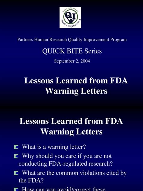 fda warning letters institutional review board food  drug