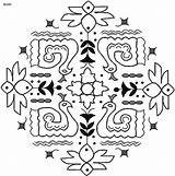 Coloring Pages Rangoli Pongal Kolam Designs Festivals Dots Patterns sketch template