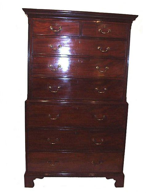 georgian mahogany secretaire chest  chest