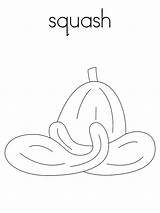 Squash Coloring Pages Vegetables Kids sketch template