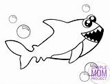 Shark Coloring Printable Mom Simple Project Animal Creation Finished Sure Follow sketch template