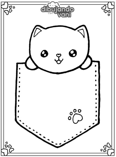 Dibujo De Un Gato Anotador Para Imprimir Y Colorear