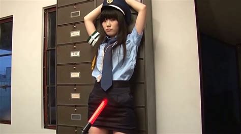 sweet asian police girl kiyomiya asahi plays with