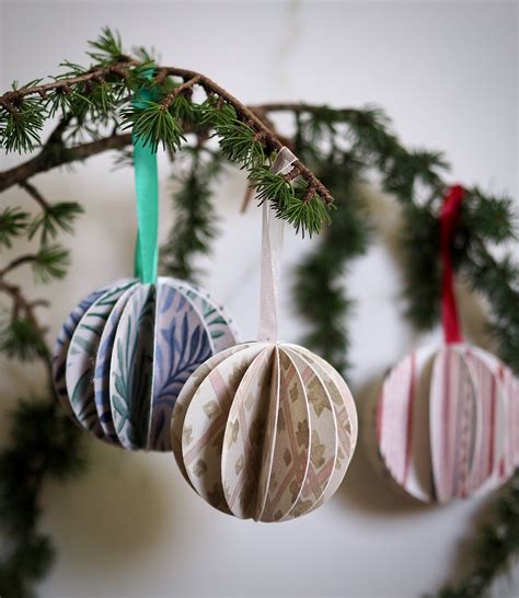 quick easy folded paper scandi bauble christmas decorations melanie