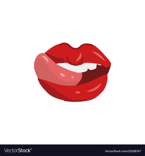 cartoon woman sexy red lips open royalty free vector image