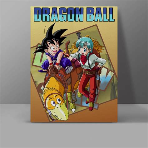 Goku And Bulma Canvas Painting Dragon Ball Comics Cover