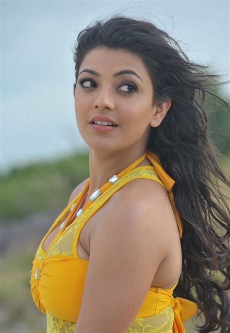 sab sexy actress kajal agarwal cute and spicy photo gallery in yellow dress