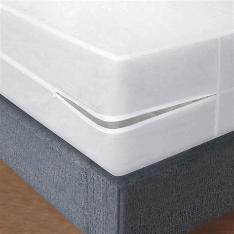 plastic mattress protector zippered  size waterproof vinyl mattress