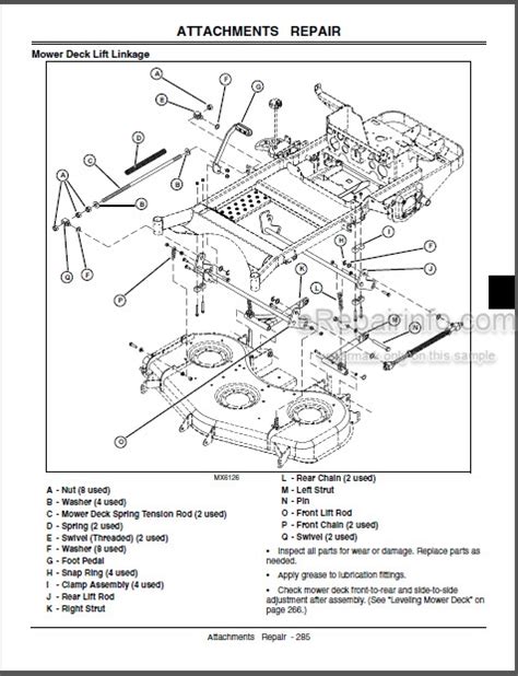 john deere   technical manual mid mount  trak tm erepairinfocom