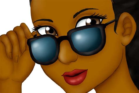 Black Woman Wearing Sunglasses African American Clipart Png 761659