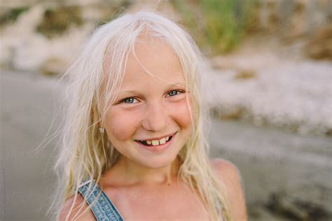 little blonde girl portrait by evgenij yulkin blonde emotion