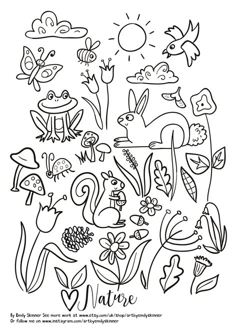nature coloring pages  kids