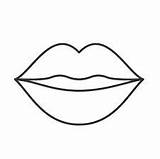 Lips Clipground Kissing sketch template