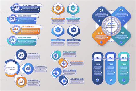 vektor infografik titel design element sammlung
