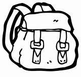 Backpack Coloring Pages Straps Two Color sketch template