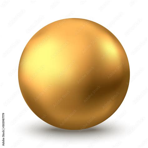 gold sphere or oil bubble isolated on white background stock vector