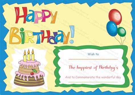 wonderful birthday gift certificate template