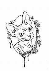 Cat Sphynx Tattoo Frame Tattoos Tattooimages Biz Portrait Curled Deviantart Coloring Pages Designs Login Choose Board Wolf sketch template