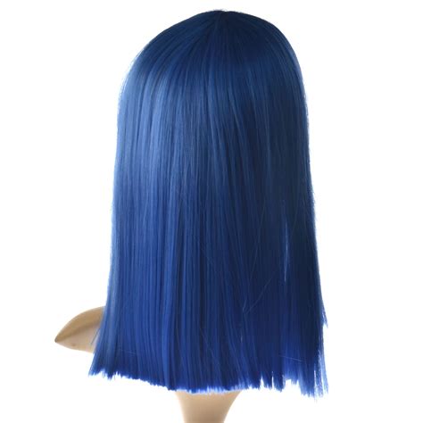 women light blue lace front wig fashion synthetic hair bob straight wigs ebay