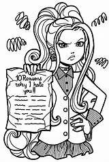 Dork Diaries Coloring Hate Dorkdiaries Dorky sketch template